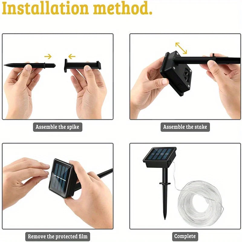 Guirlande solaire tube lumineux étanche – photo 6