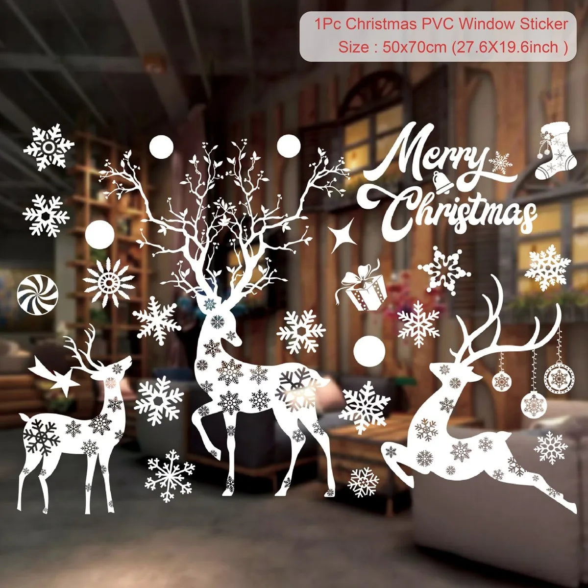 Stickers de fenêtre Merry Christmas – photo 36