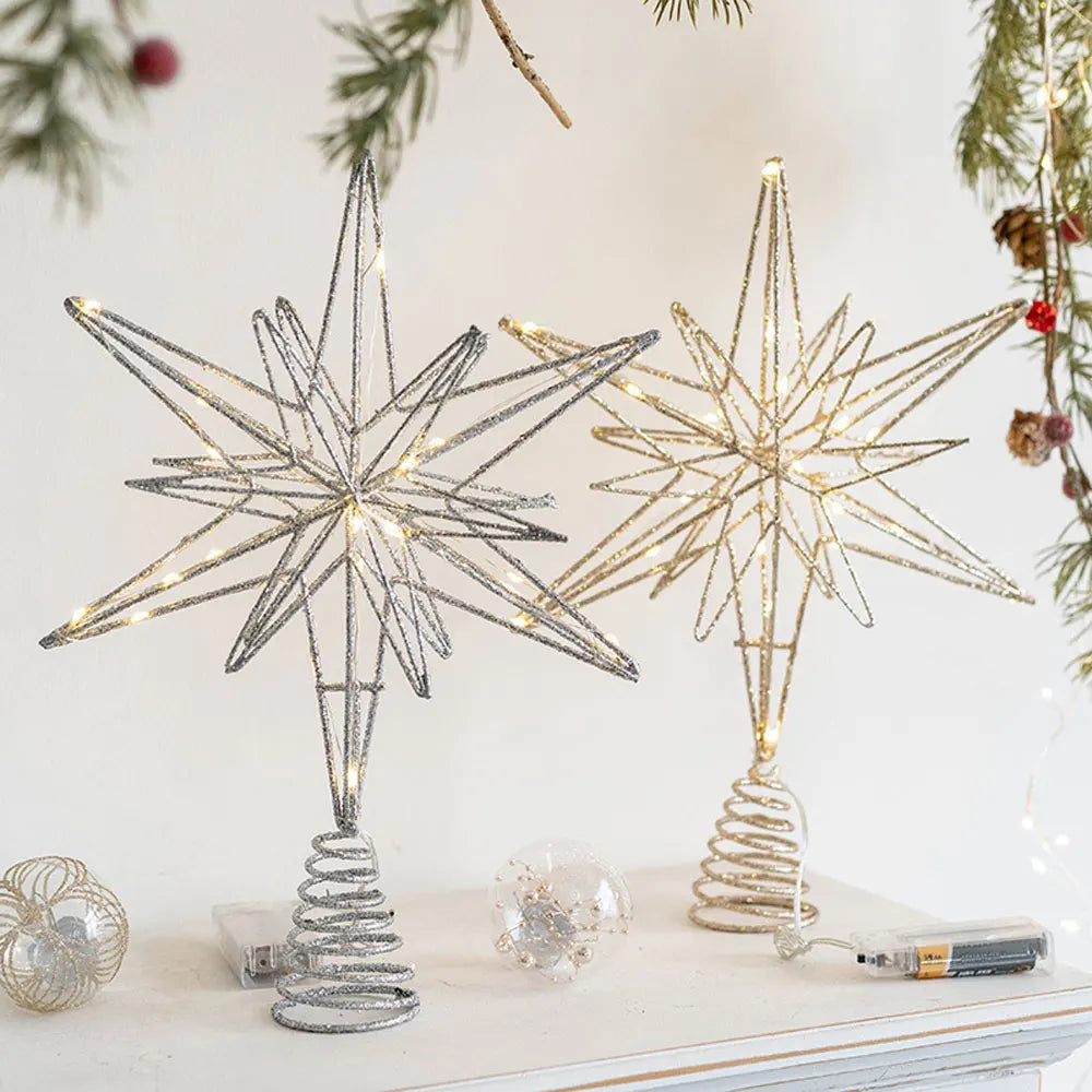 Cime de sapin étoile lumineuse LED – photo 2