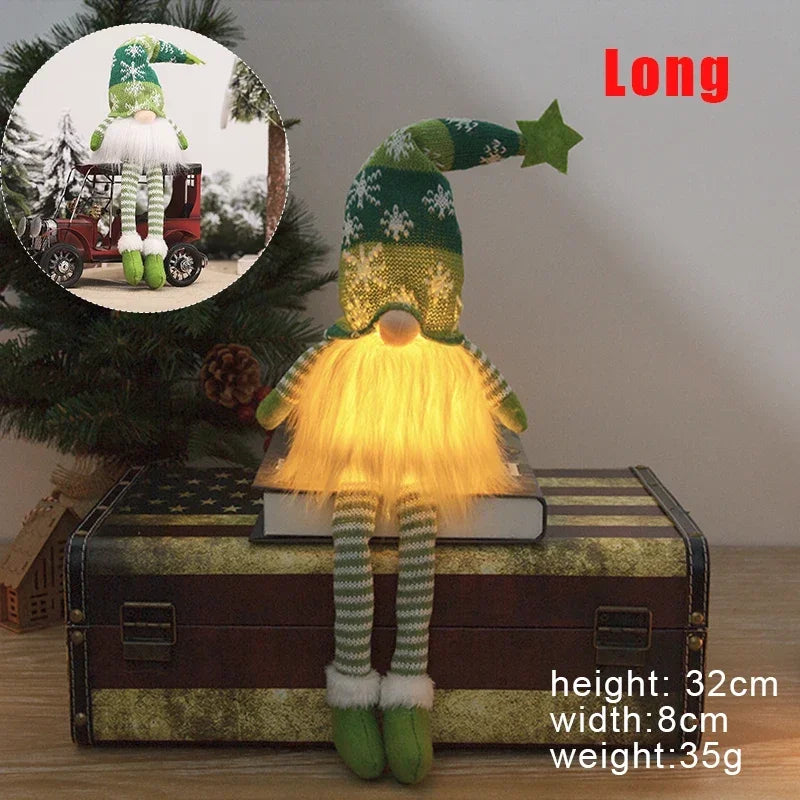 Gnome de Noël lumineux en tricot à suspendre – photo 13