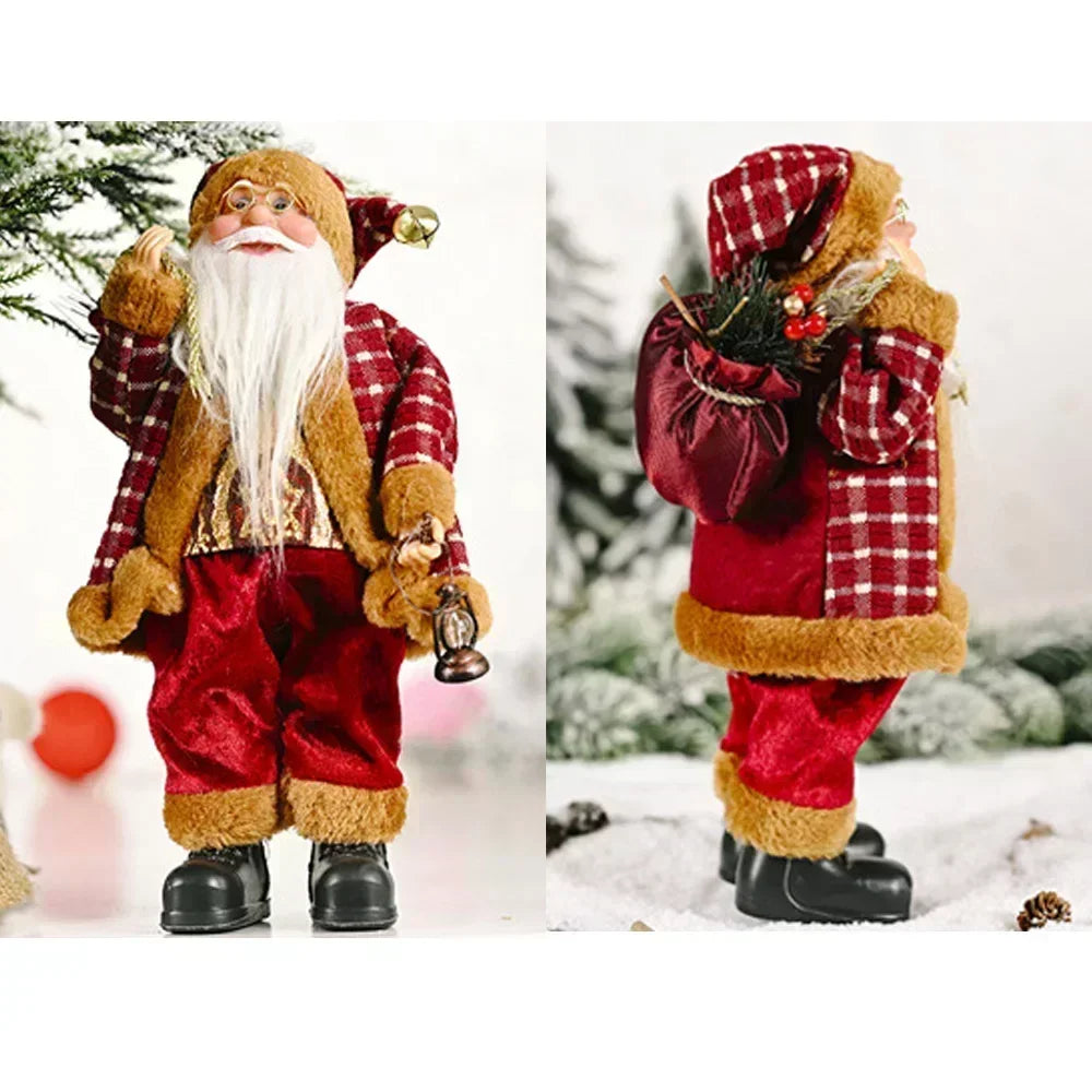 Peluche Père Noël lumineuse 30 cm – photo 5