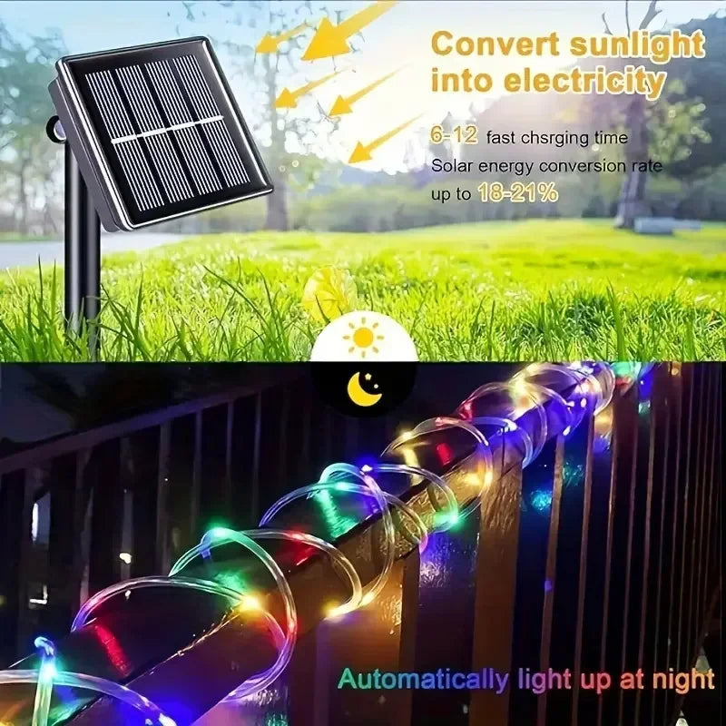 Guirlande solaire tube lumineux étanche – photo 2