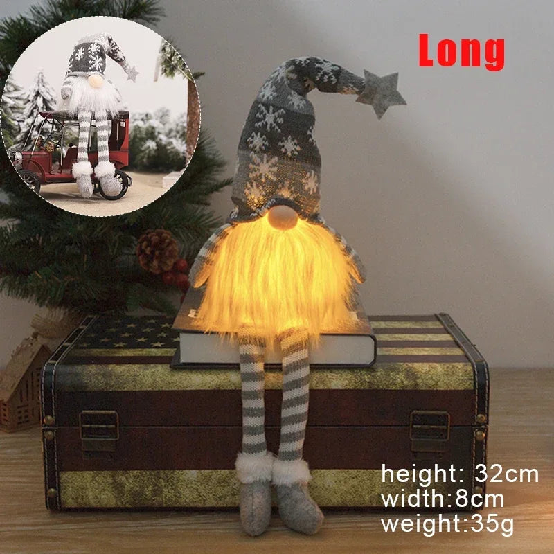 Gnome de Noël lumineux en tricot à suspendre – photo 11