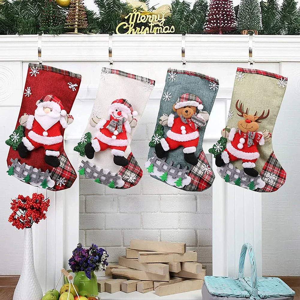 Lot de 4 grandes chaussettes de Noël – photo 2