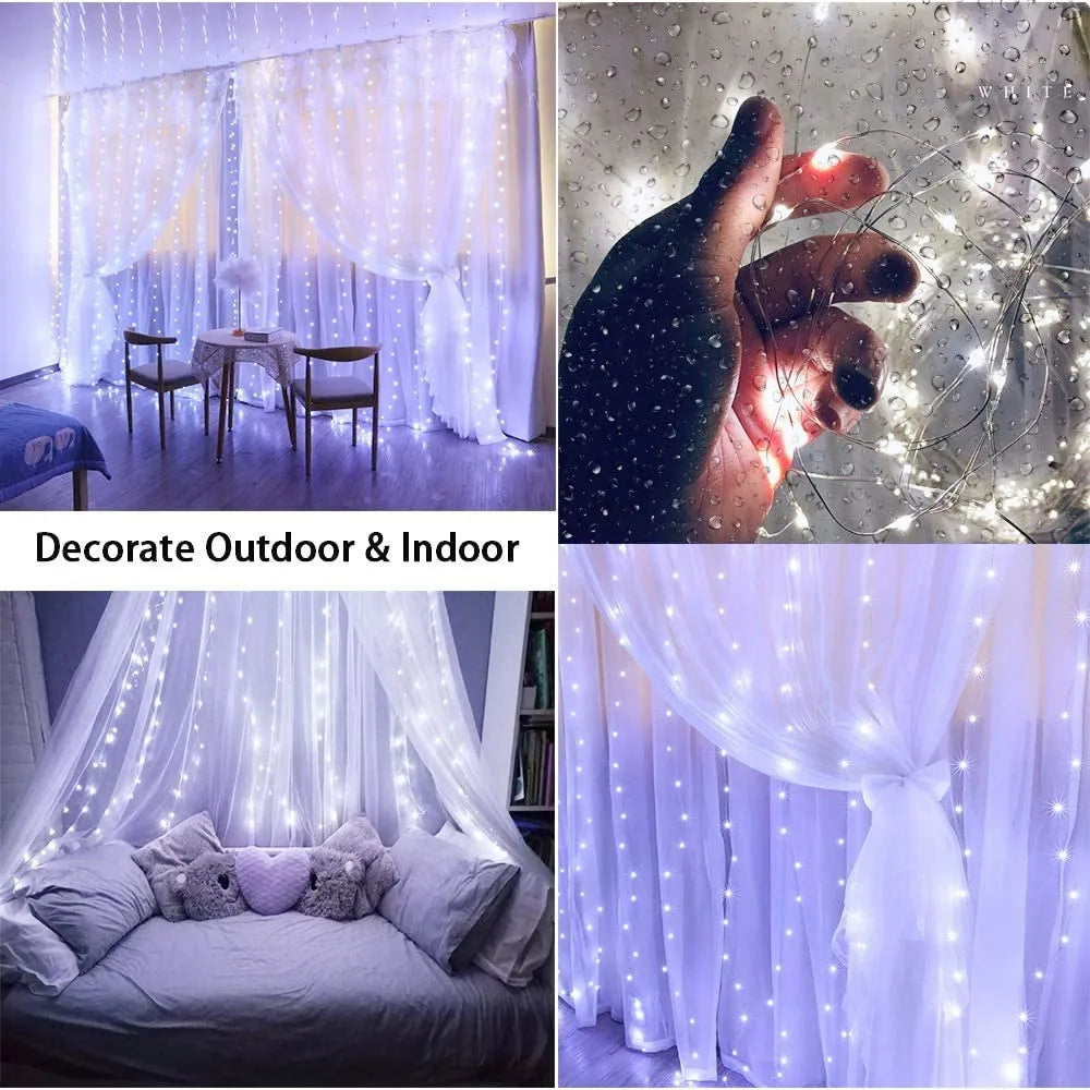 Rideau lumineux LED 8 modes avec télécommande – photo 4