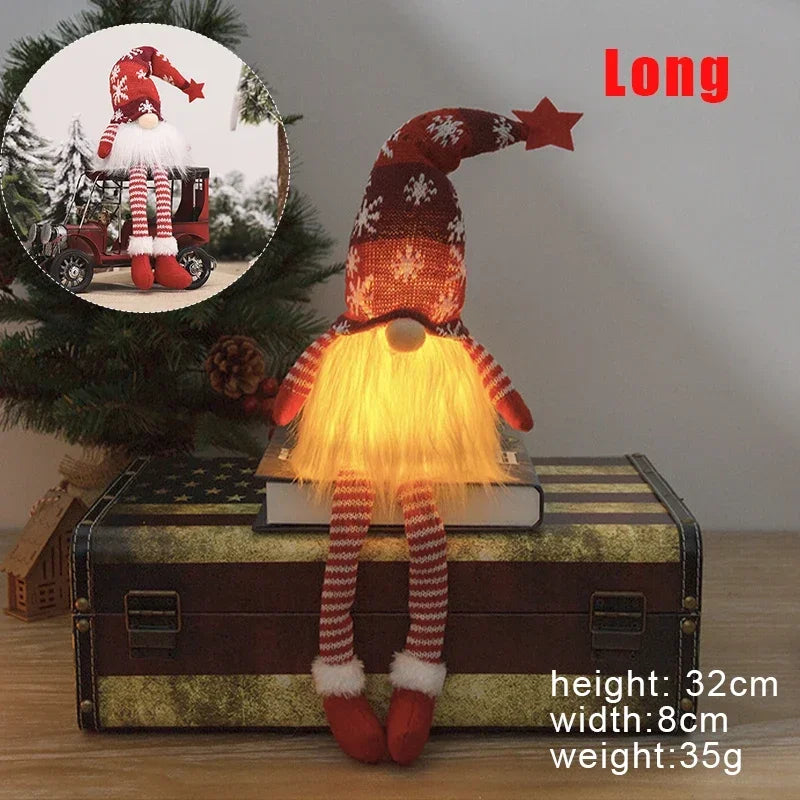 Gnome de Noël lumineux en tricot à suspendre – photo 12