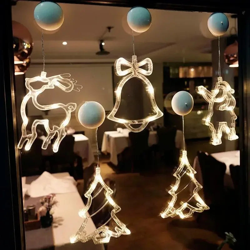 Hanging light-up window decoration – Santa's Gallery