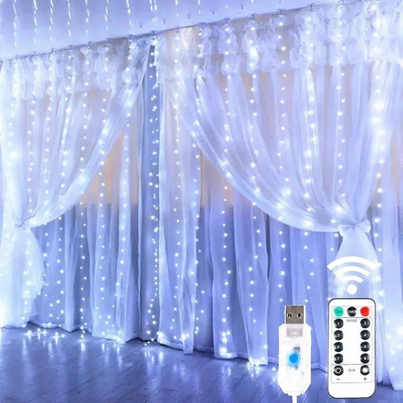 Rideau lumineux LED 8 modes avec télécommande – photo 3