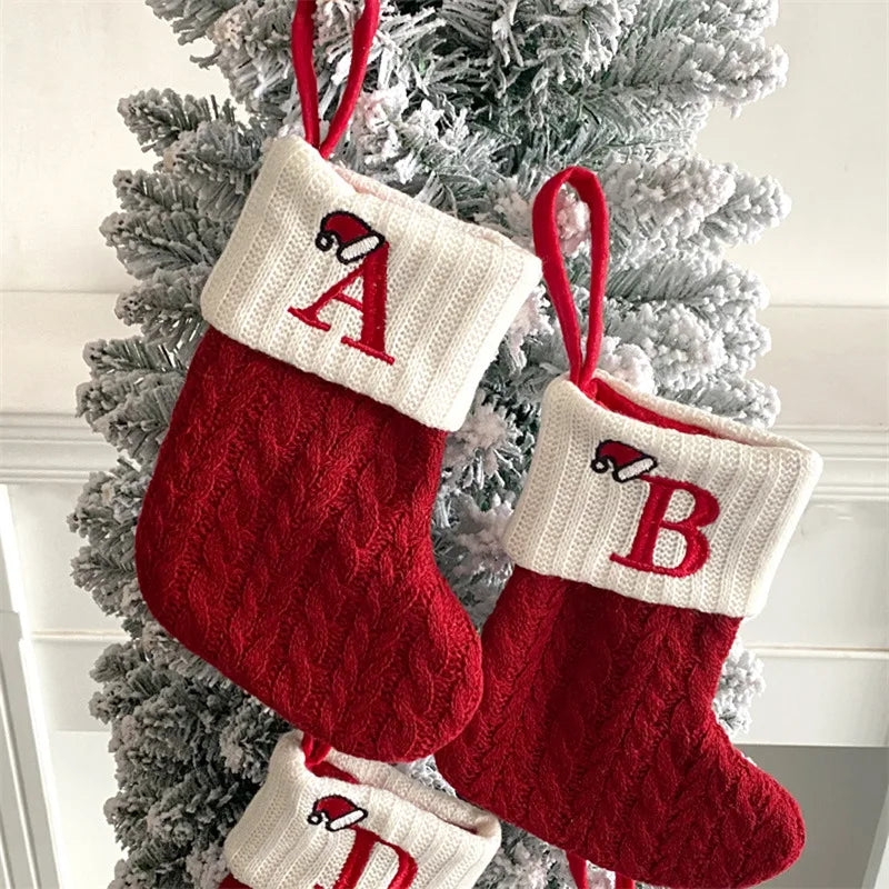 Chaussette de Noël en tricot avec initiale – photo 2