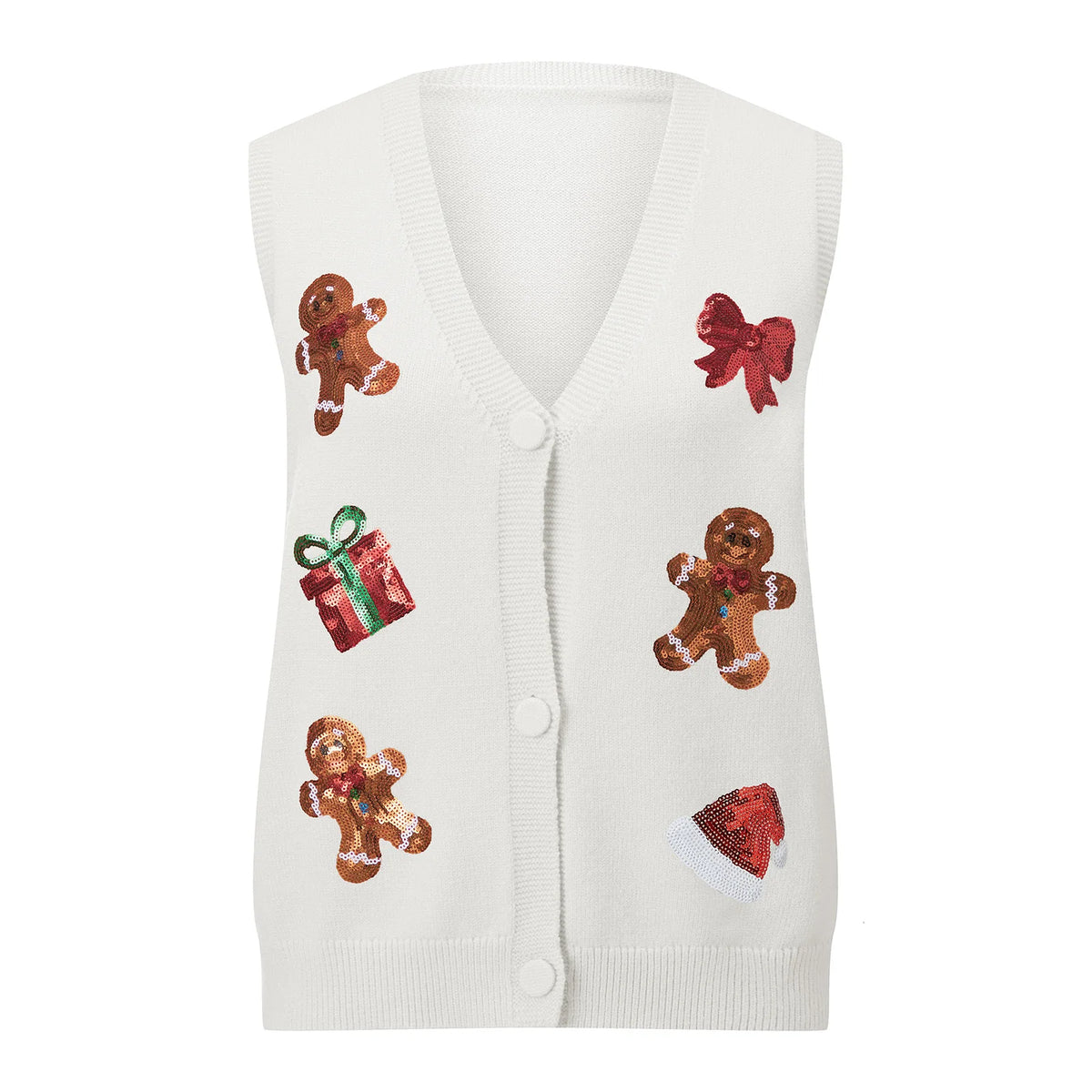 Gilet de Noël à sequins pour femme – photo 7