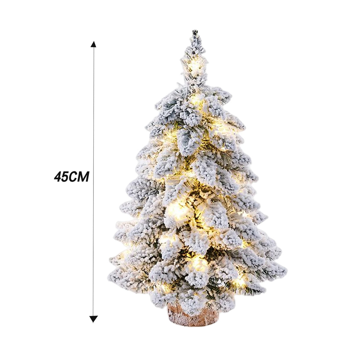 Sapin de table enneigé lumineux 45 cm – photo 5
