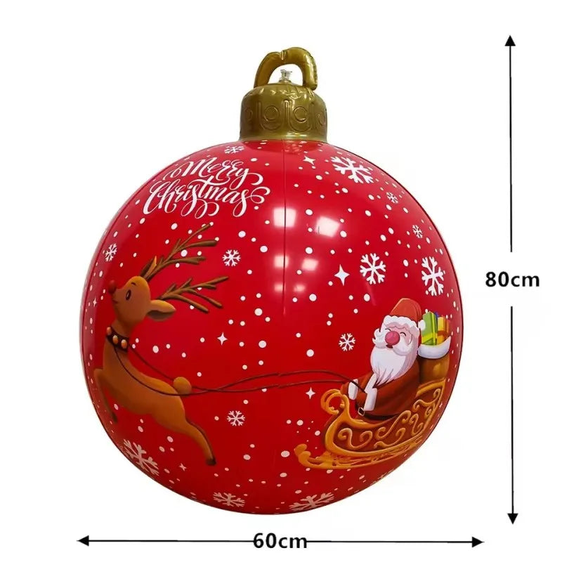 Boule de Noël géante gonflable 80 cm – photo 8