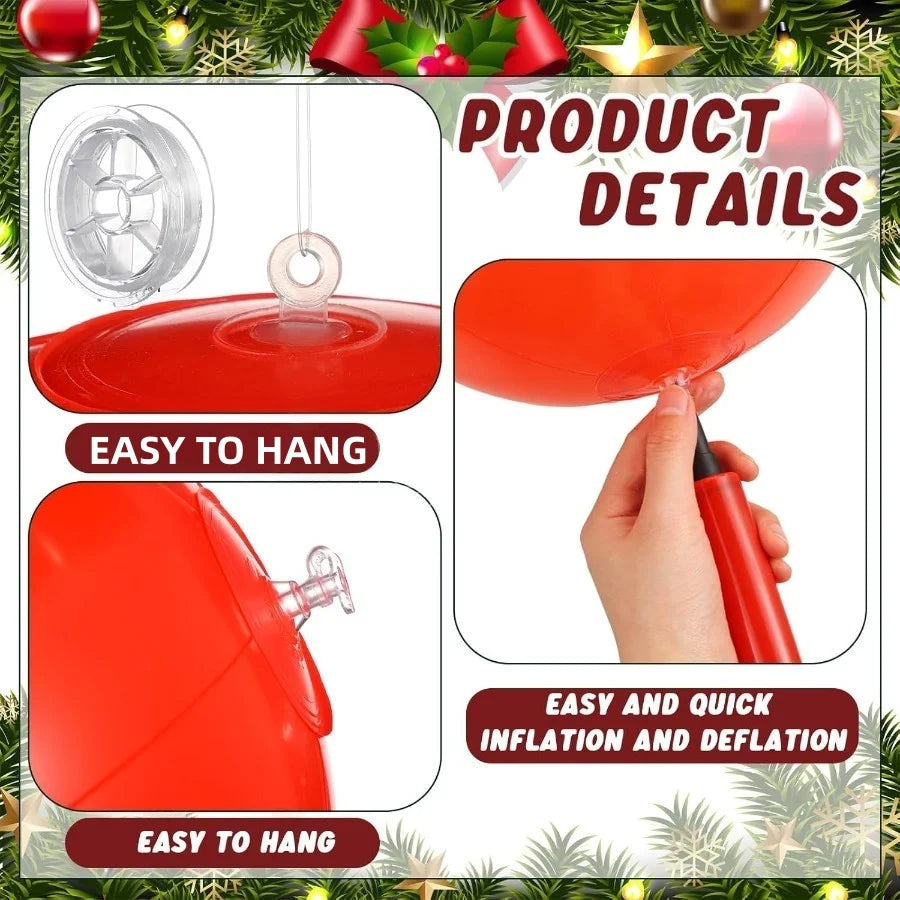 Boule de Noël géante gonflable 80 cm – photo 4