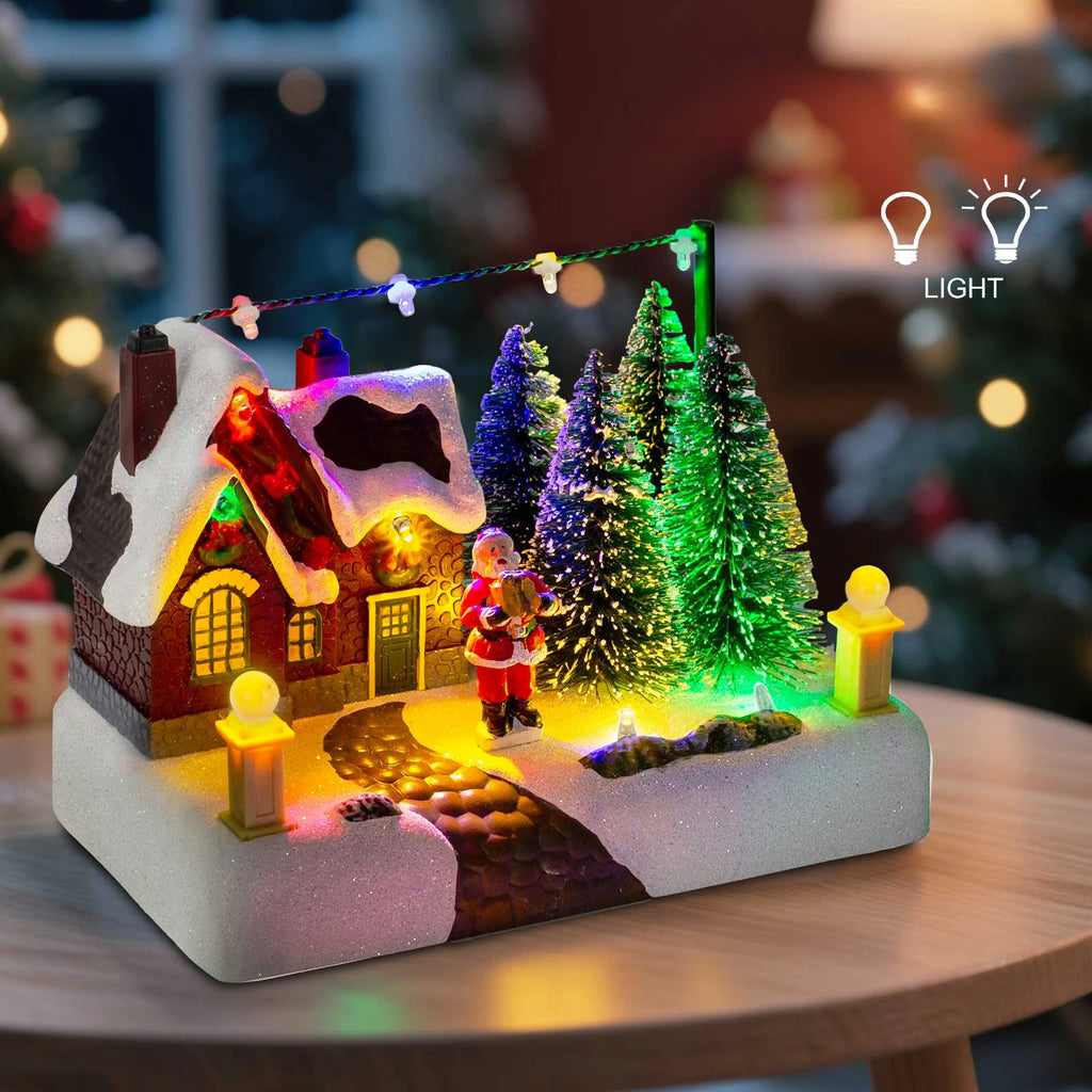 Village de Noël lumineux maison enneigée – photo 3