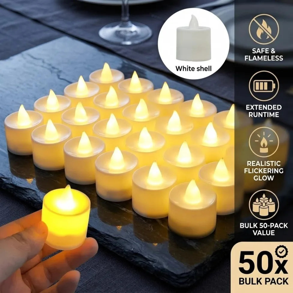 Flameless LED tea lights set – Santa's Gallery