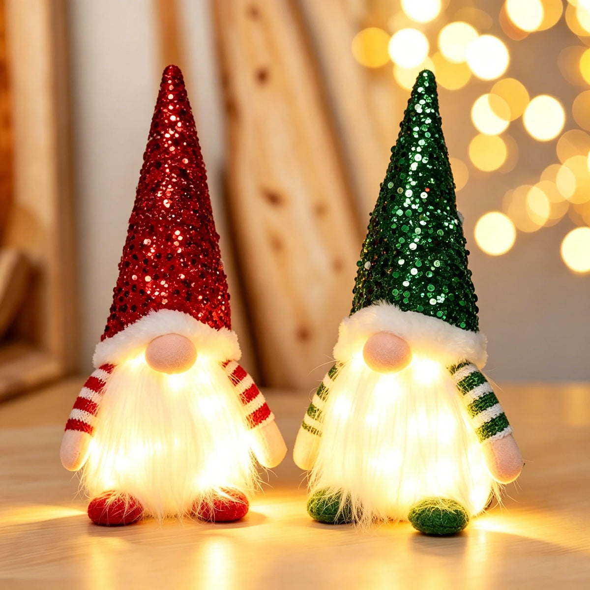 Peluche Père Noël lumineuse 30 cm – photo 16