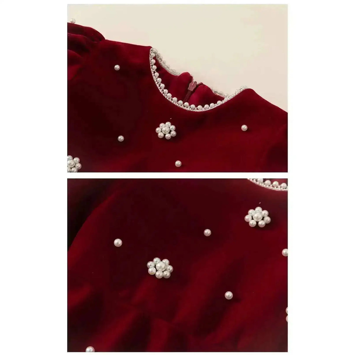 Robe de fête de Noël rouge pour fille – photo 5