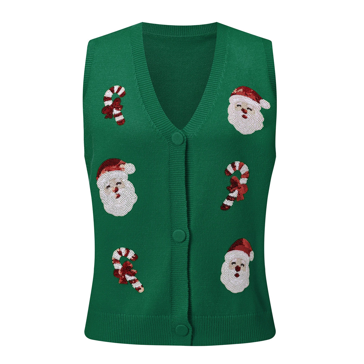 Gilet de Noël à sequins pour femme – photo 8