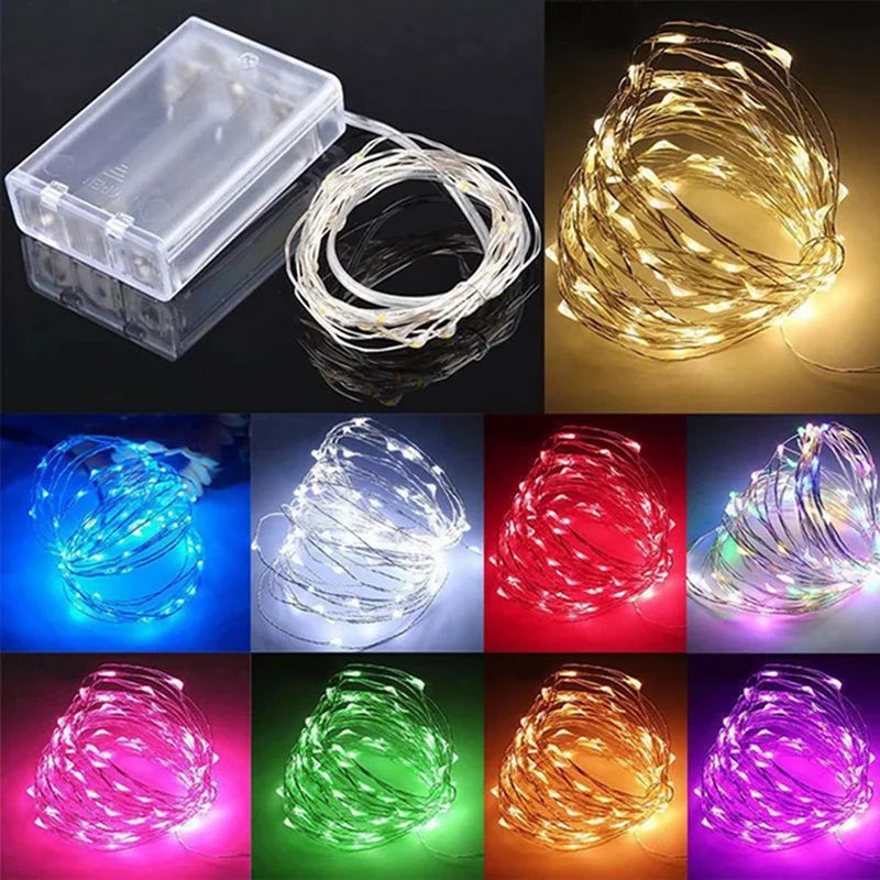 Battery copper wire fairy lights – Santa's Gallery