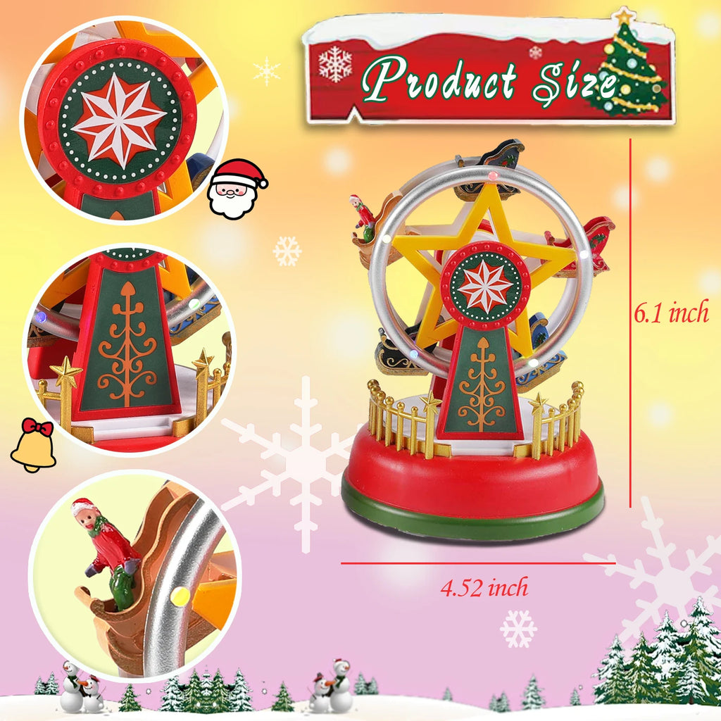 Carrousel et grande roue de Noël lumineux – photo 7