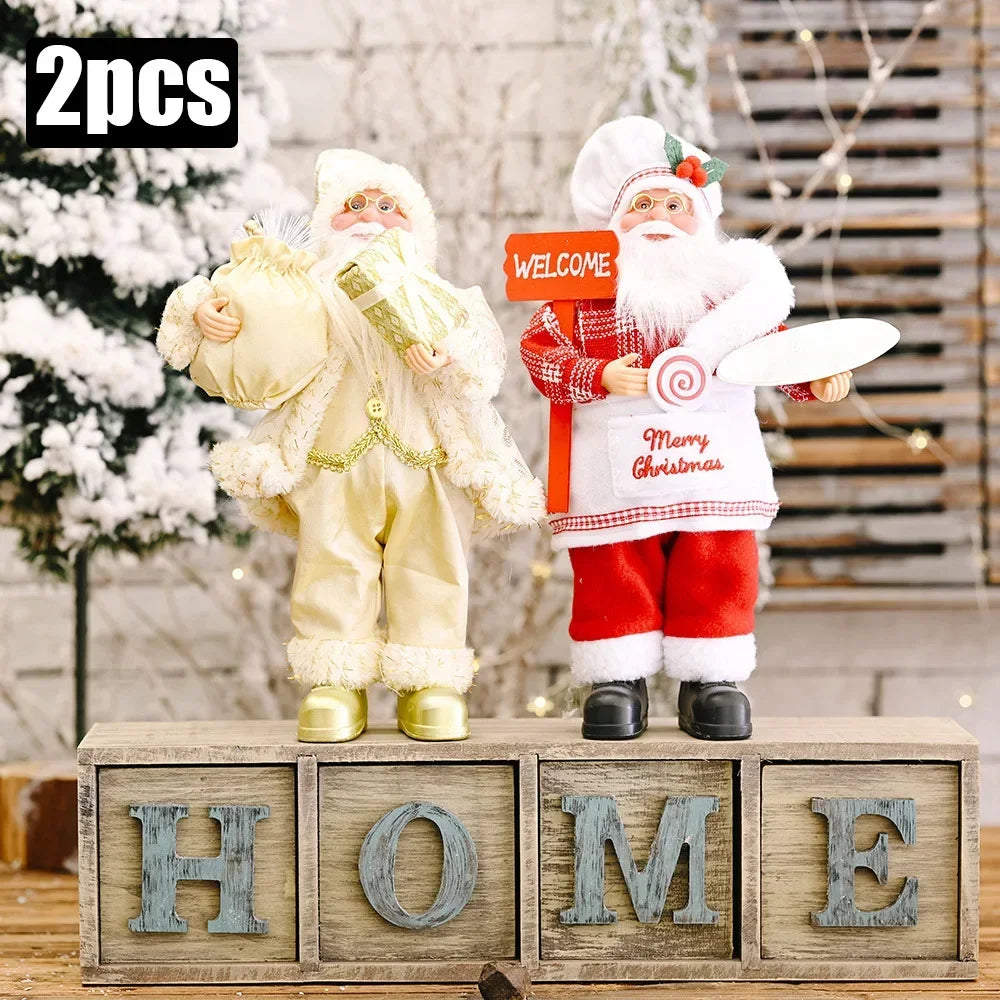Peluche Père Noël lumineuse 30 cm – photo 12