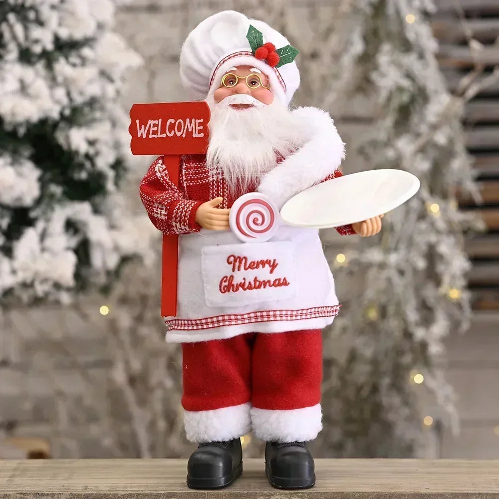 Peluche Père Noël lumineuse 30 cm – photo 8
