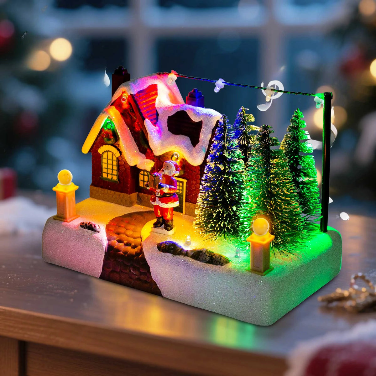 Village de Noël lumineux maison enneigée – photo 4