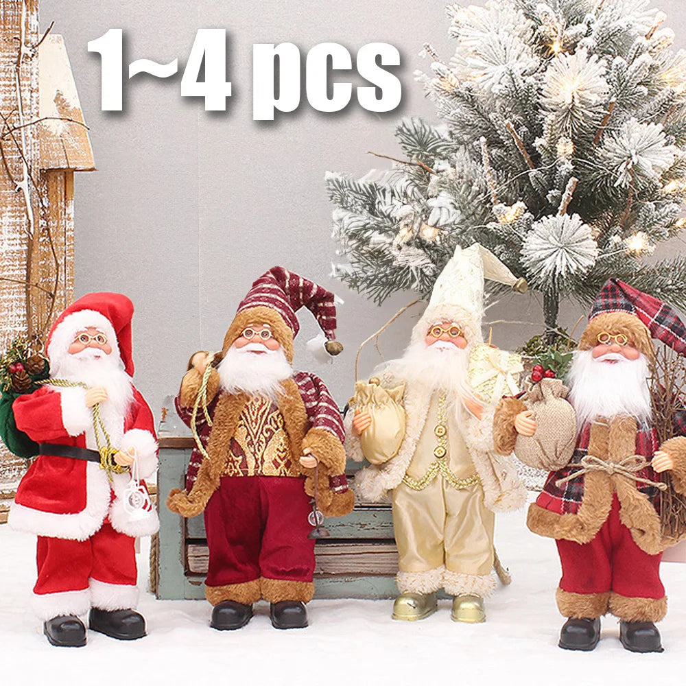 Peluche Père Noël lumineuse 30 cm – Santa's Gallery