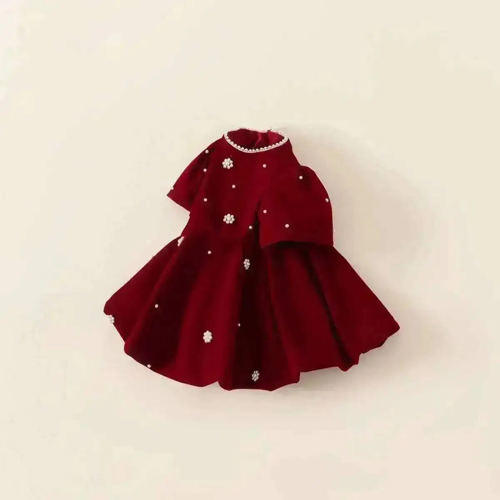 Robe de fête de Noël rouge pour fille – photo 3