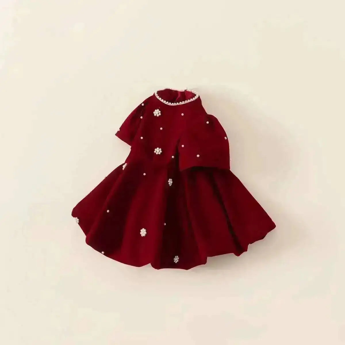 Robe de fête de Noël rouge pour fille – photo 3