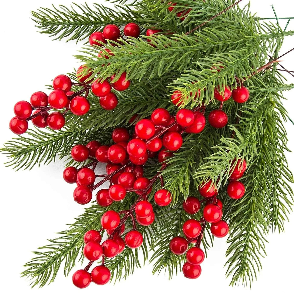Artificial pine picks with red berries – Santa's Gallery