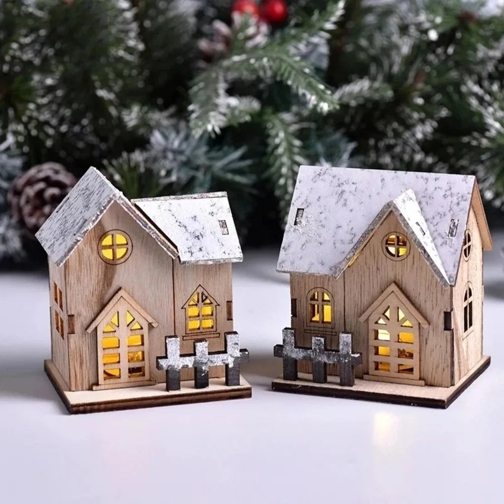 Maisonnette en bois lumineuse LED – Santa's Gallery