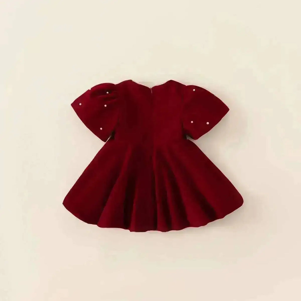 Robe de fête de Noël rouge pour fille – photo 4