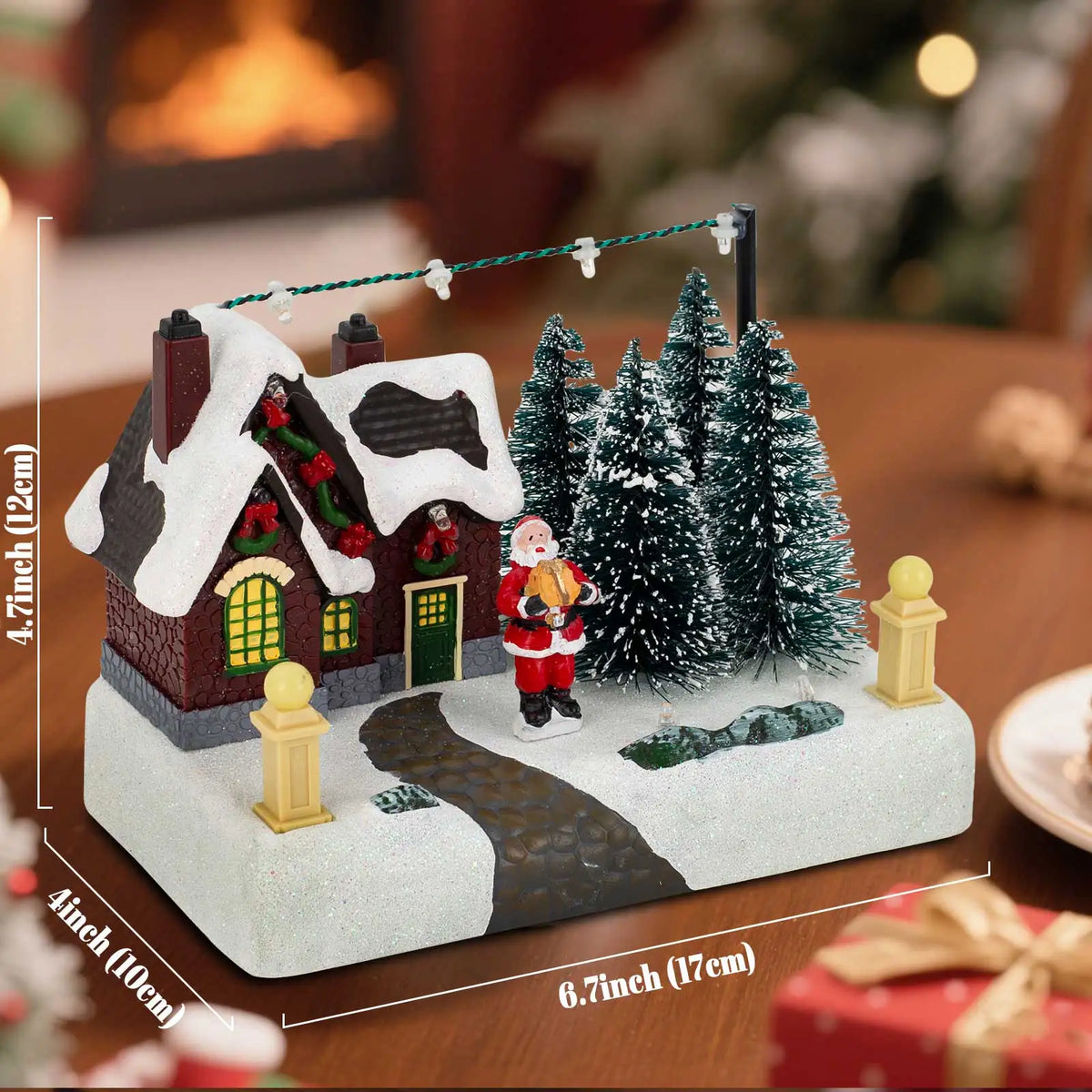 Village de Noël lumineux maison enneigée – photo 6