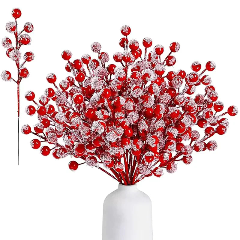 Branches de pin artificielles et baies rouges – photo 11