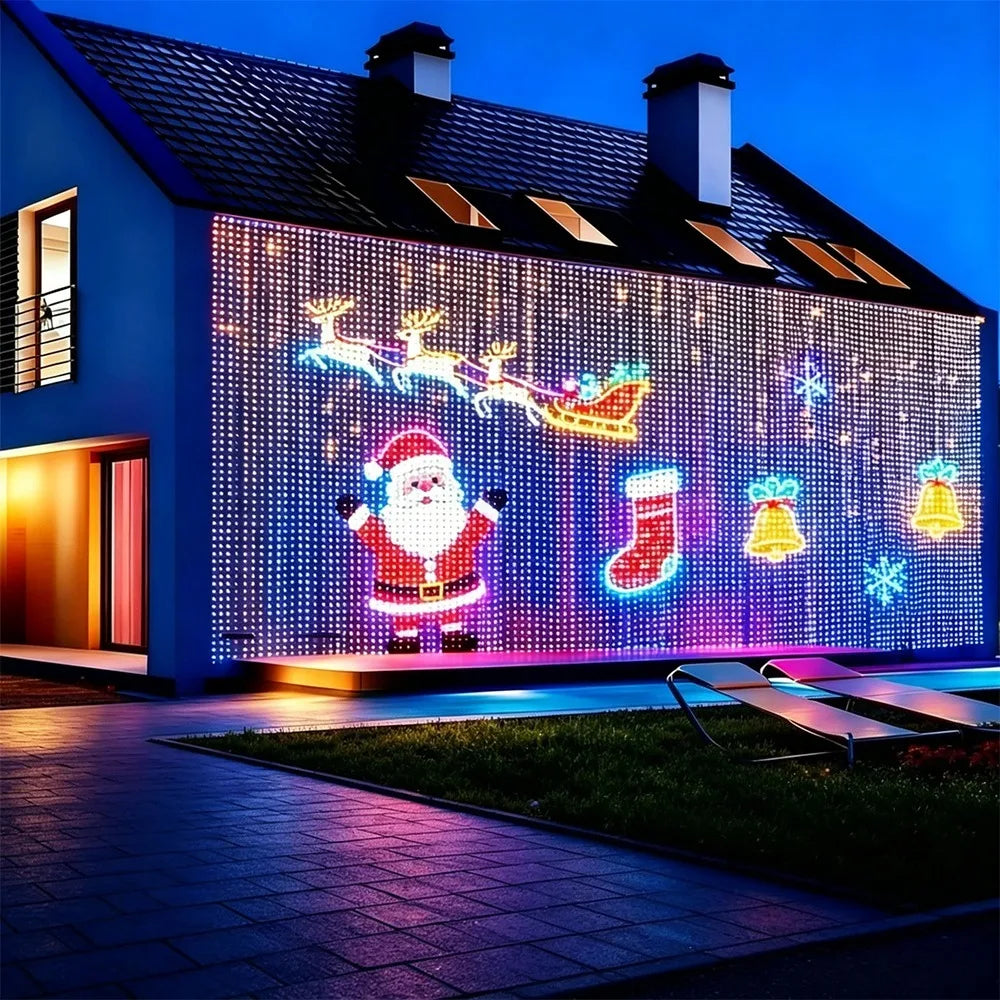 Smart app LED curtain lights, 400 LEDs – Santa's Gallery
