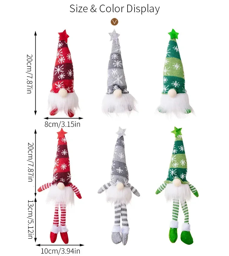 Gnome de Noël lumineux en tricot à suspendre – photo 6