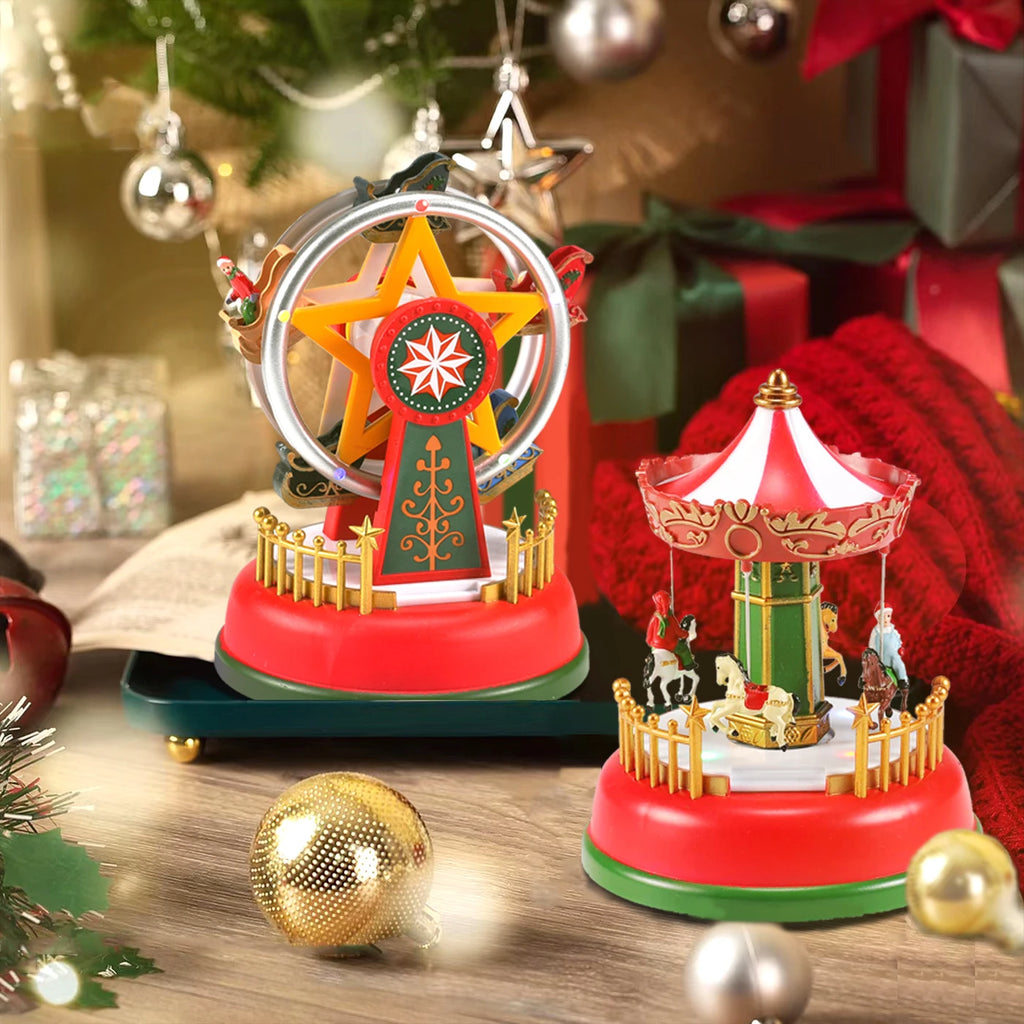 Carrousel et grande roue de Noël lumineux – photo 5