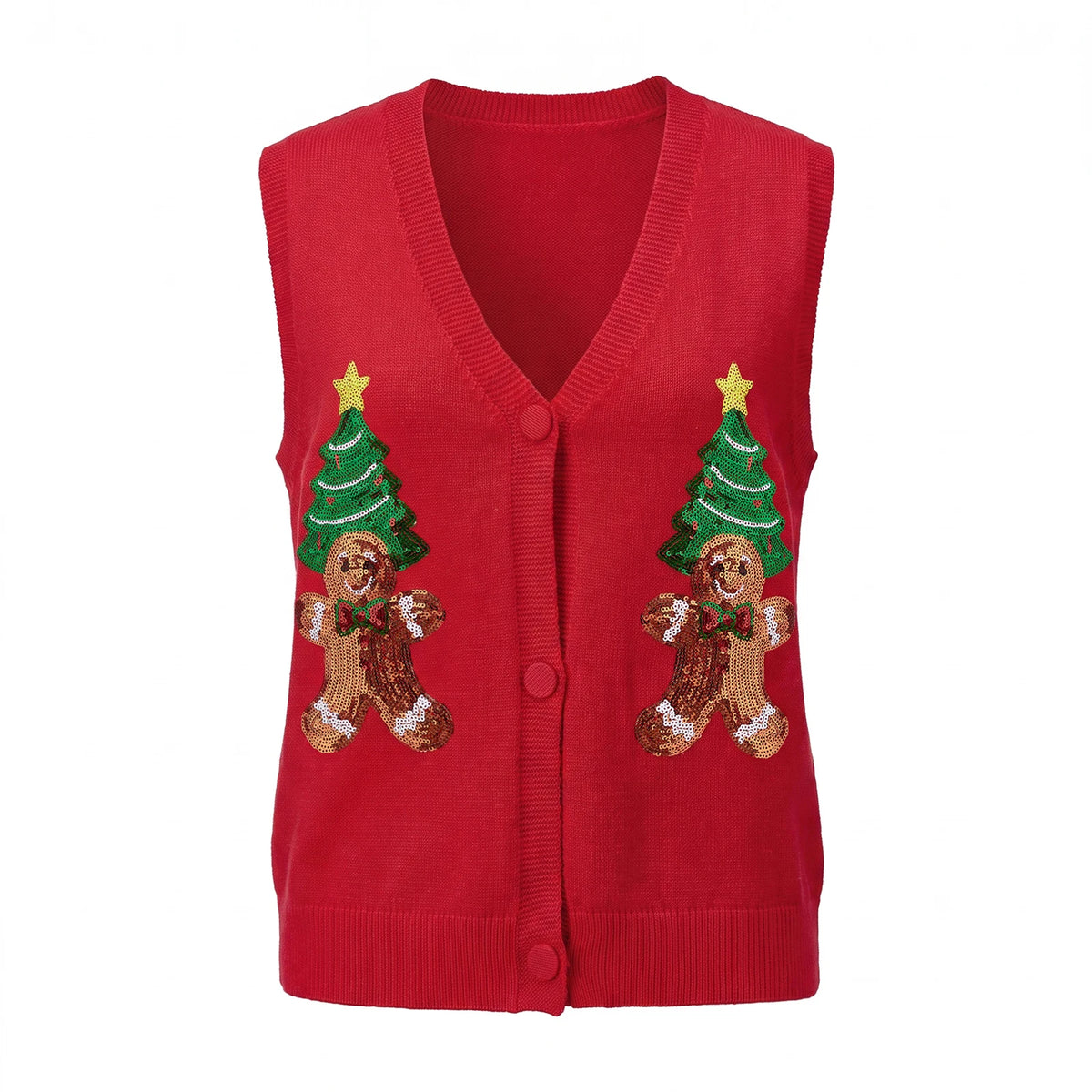 Gilet de Noël à sequins pour femme – photo 6