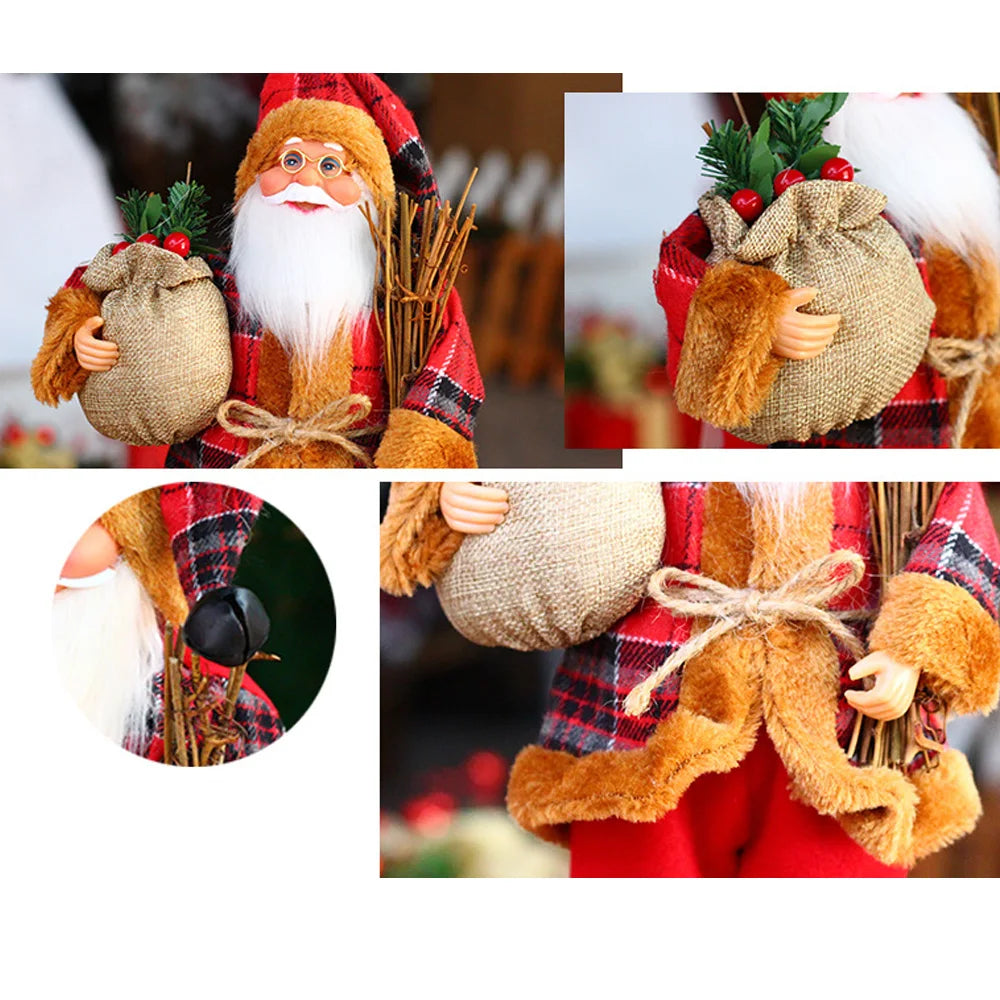 Peluche Père Noël lumineuse 30 cm – photo 3