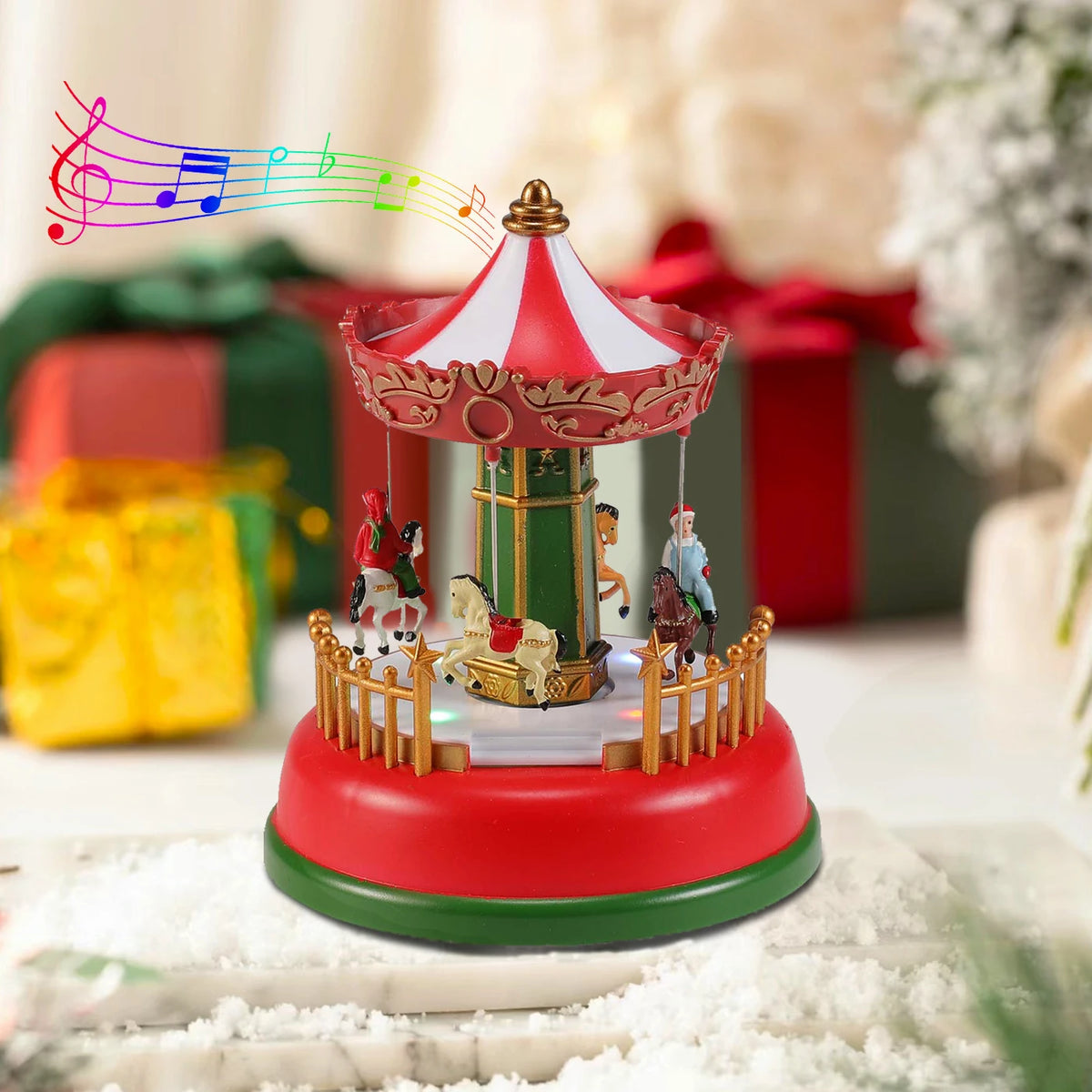 Light-up Christmas carousel ferris wheel – Santa's Gallery