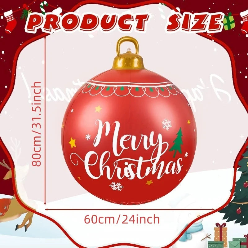 Boule de Noël géante gonflable 80 cm – photo 3