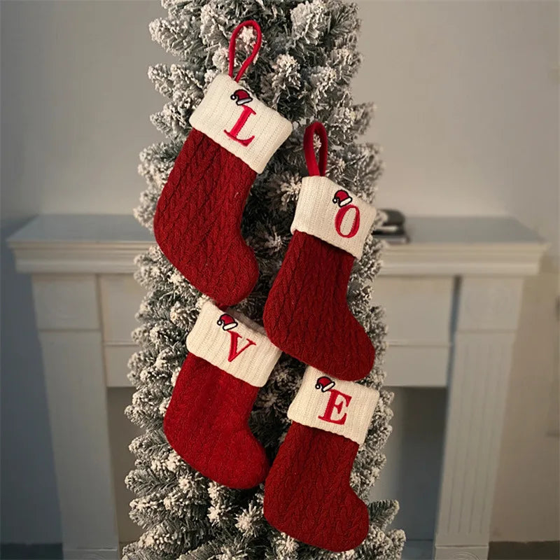 Chaussette de Noël en tricot avec initiale – photo 3