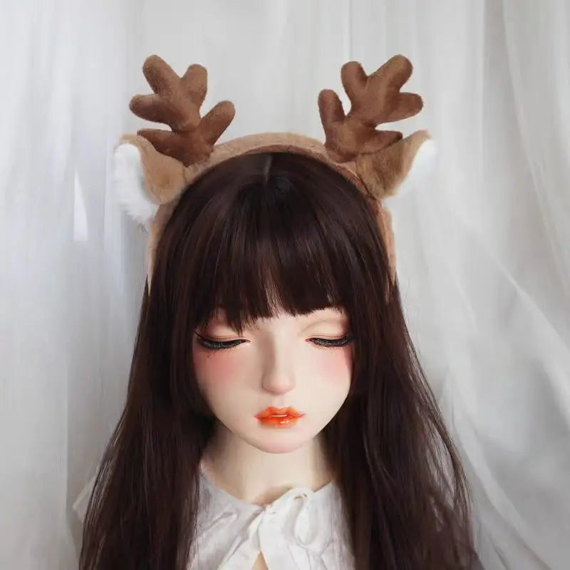 Plush reindeer antler headband – Santa's Gallery