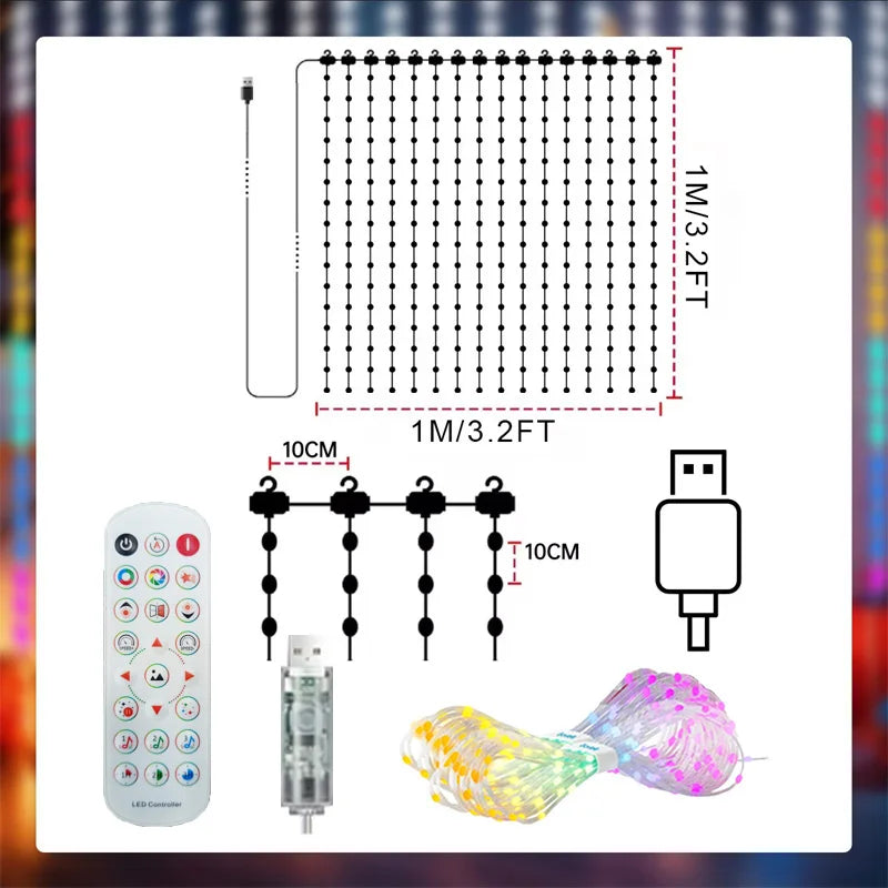 Rideau lumineux connecté 400 LED – photo 9