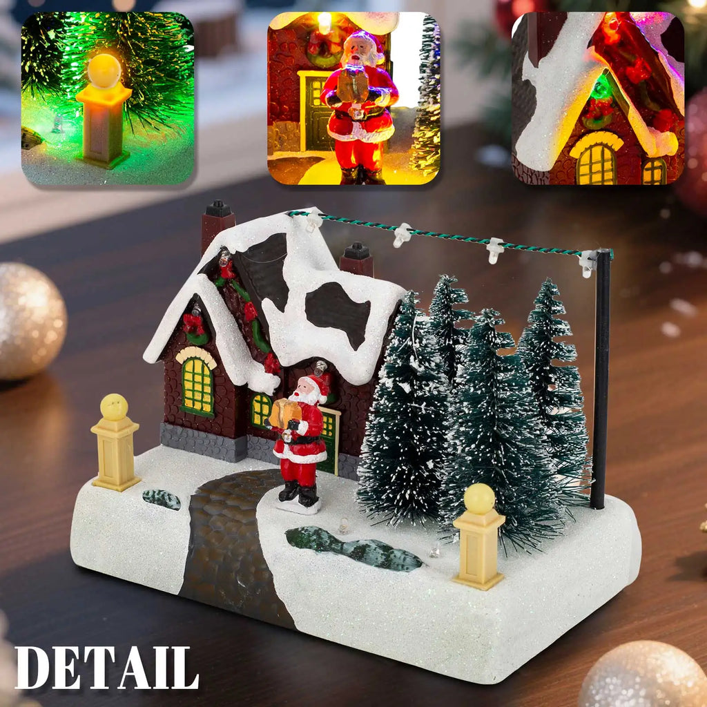 Village de Noël lumineux maison enneigée – photo 5