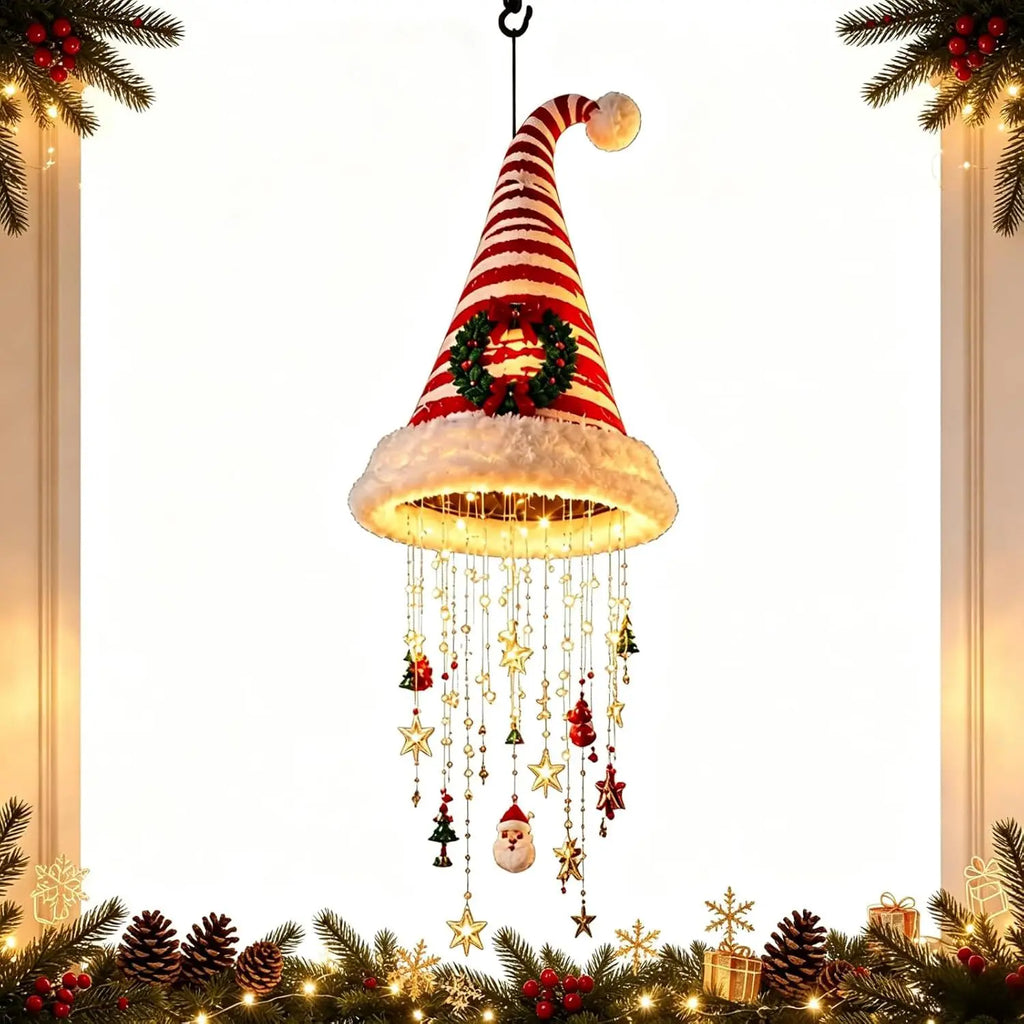 Suspension lumineuse bonnet de Père Noël LED – photo 7