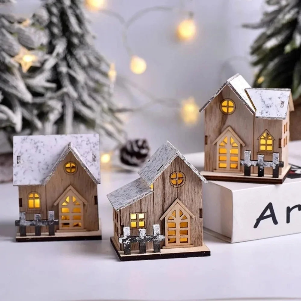 Maisonnette en bois lumineuse LED – photo 2