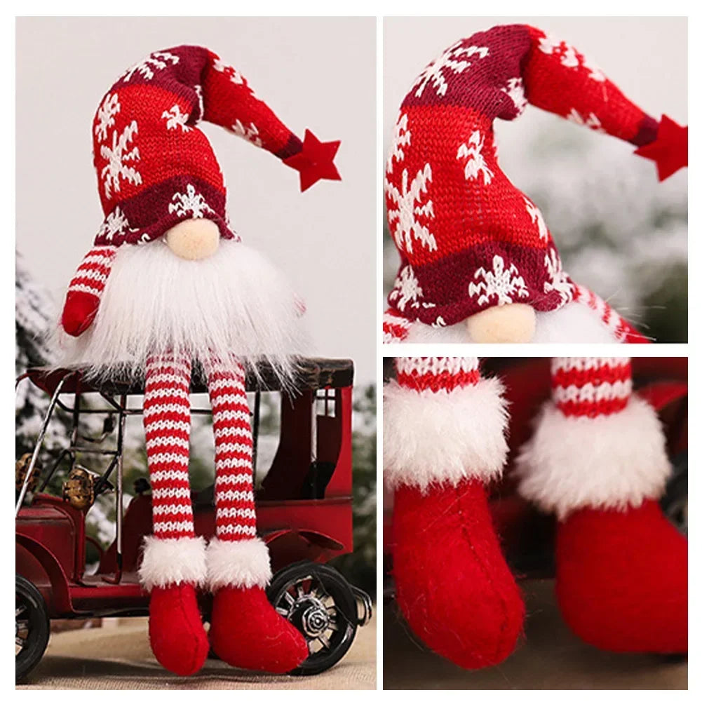 Gnome de Noël lumineux en tricot à suspendre – photo 5