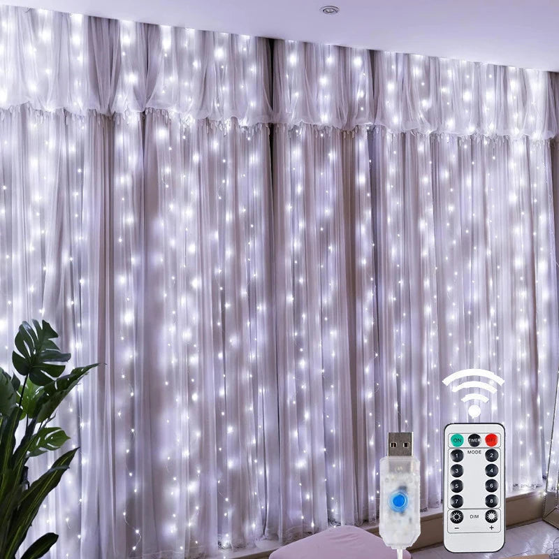 Rideau lumineux LED 8 modes avec télécommande – photo 8